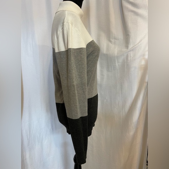 Calvin Klein tri-colored long sleeve turtleneck sweater size large - Picture 4 of 7